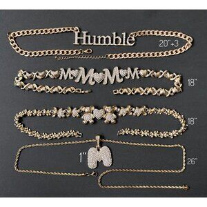 Lot Of Fashion Unsigned Pendant Necklaces 14 Pcs